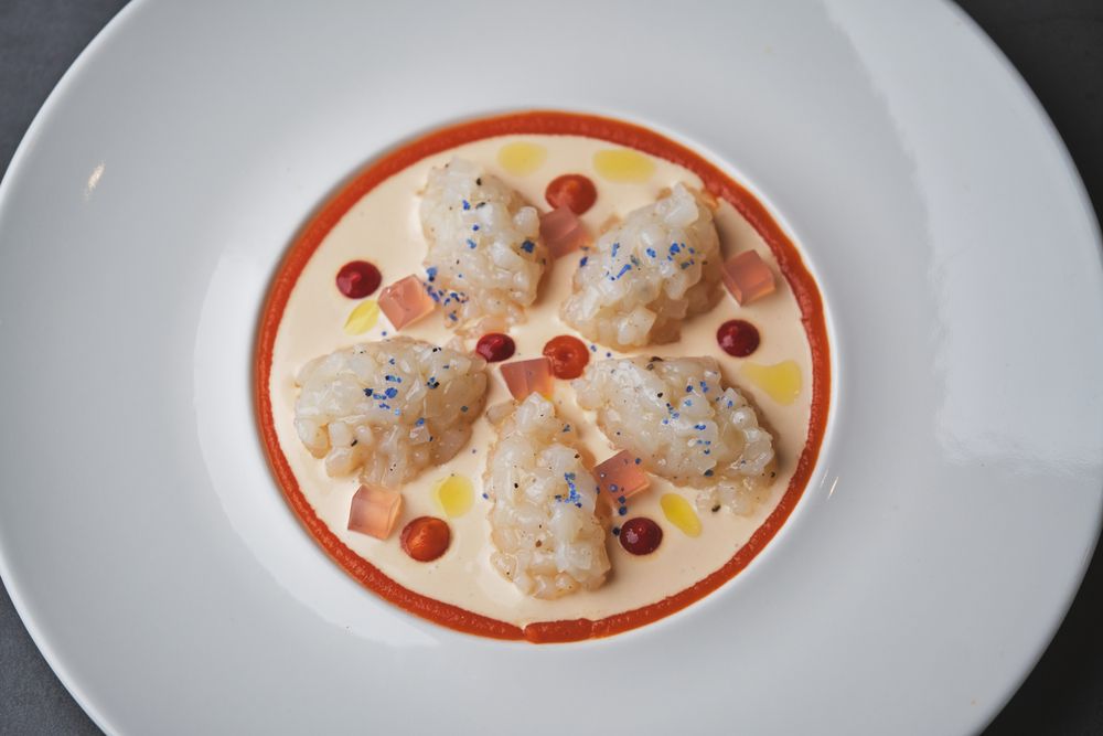 Sweet and sour squid carpaccio