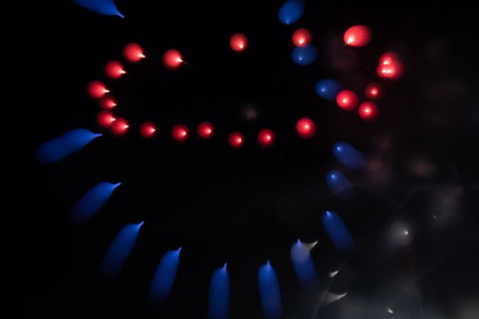 Bright fireworks on night sky