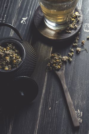 Dried chamomile for herbal tea