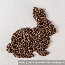 Coffee beans in bunny shape bEWGV5