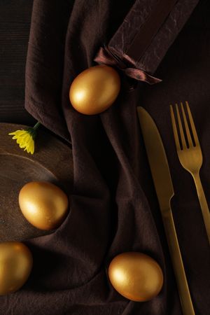 Pension rewards, returns and investment funding concepts, golden eggs
