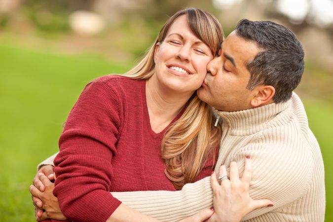 Happy Couple Portrait in the Park