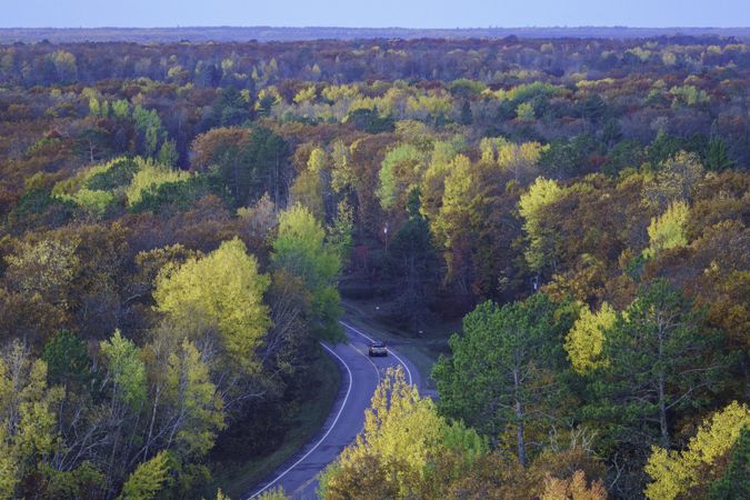 Lake Avenue seen from the Big Sandy Fire Tower in McGregor, Minnesota copy