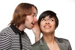 Couple Whispering Secrets