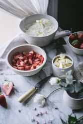 Ingredients for strawberry pastry