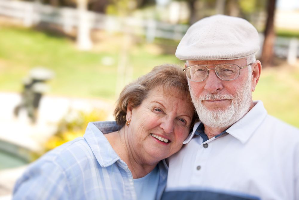 Happy Mature Couple in The Park