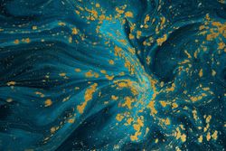 Blue and gold marble texture