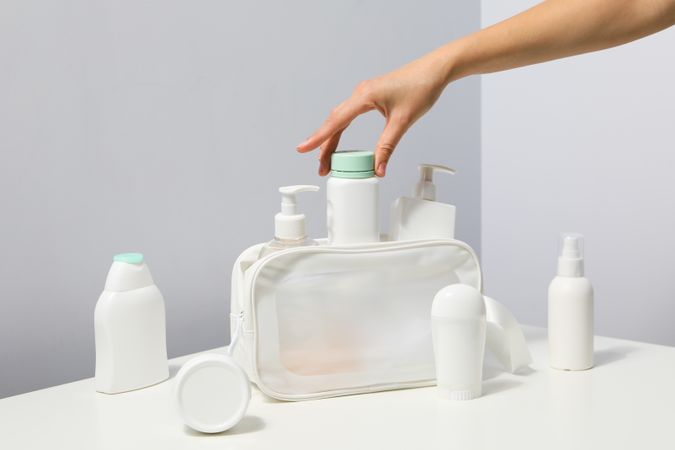 Toilet bag for different toilet and self care accessories