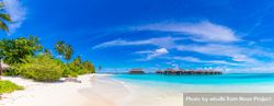 Panoramic wide shot of tropical beach 48DMK4