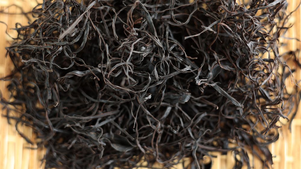 Close up of pile of hijiki seaweed