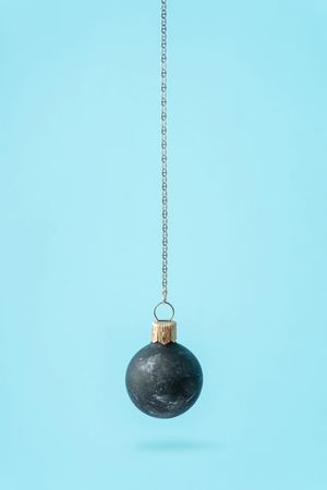 Wrecking ball Christmas bauble decoration
