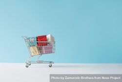 Shopping cart full with gift boxes 4dqJAb
