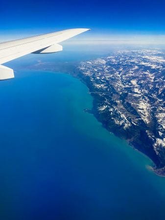 Aerial view from porthole