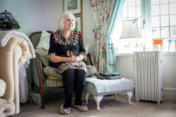 Woman in living room