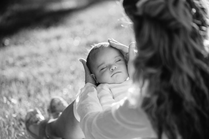 portrait of a baby with down syndrome