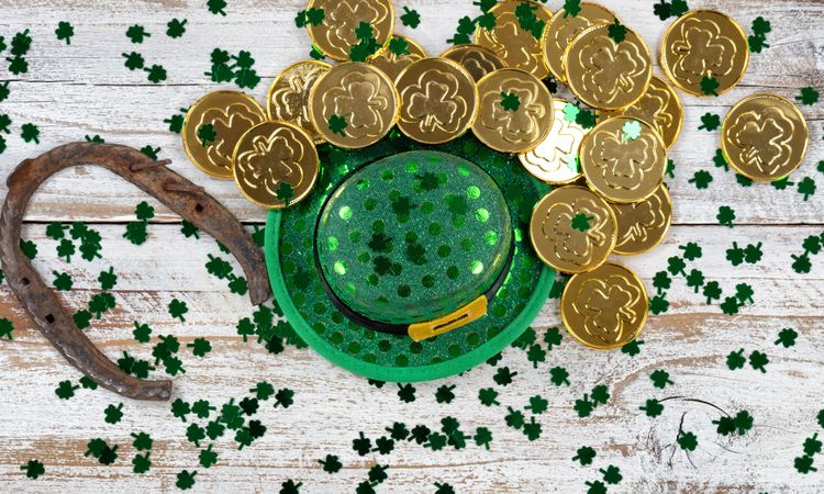 Traditional good luck items for St Patricks day