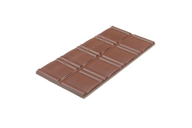 Tasty chocolate bar isolated on blank background