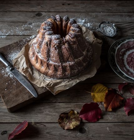 Delectable Kugelhopf on parchment paper