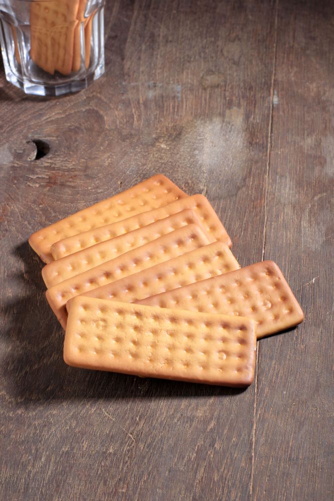 Graham Cracker on Wooden Table