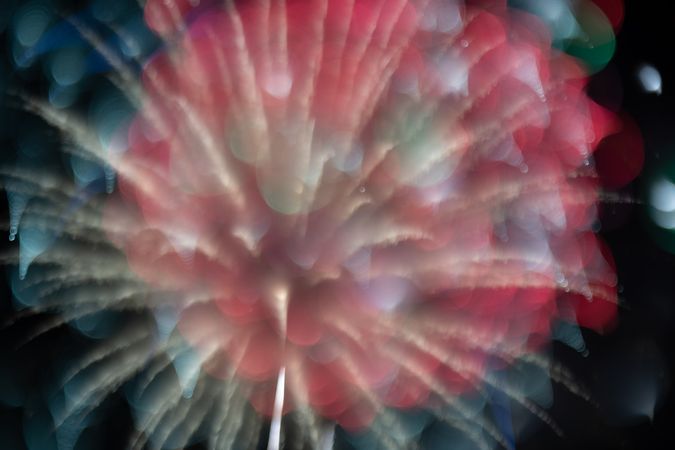 Bright fireworks on night sky