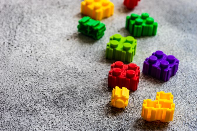 Bright colorful toy blocks