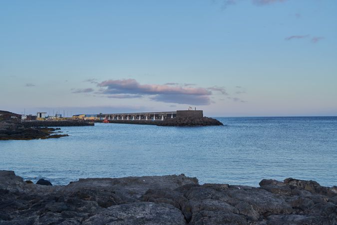 Industrial buildings at ocean