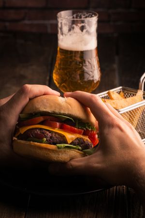Homemade delicious burger