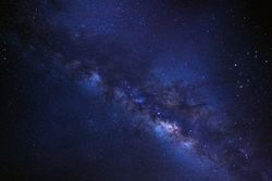 Milky way galaxy with stars and space dust in the universe