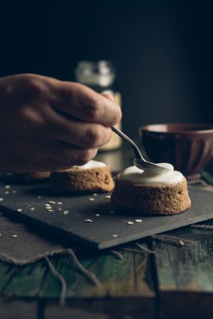 homemade carrot cake with oatmeal