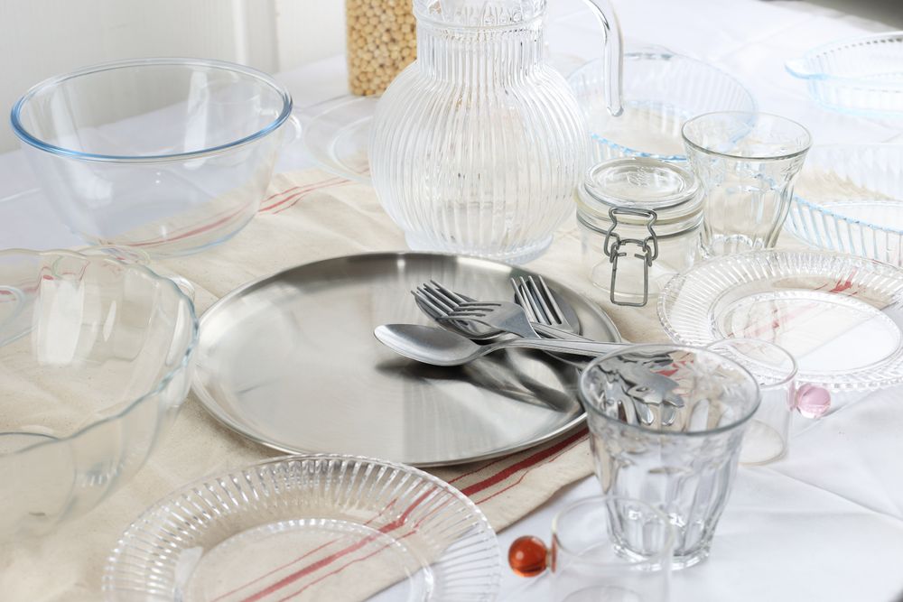 Dinner Silver Plate with Fork and Spoon