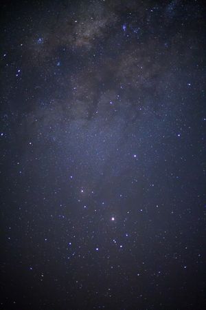 milky way galaxy and space dust in the universe, Long exposure photograph, with grain.