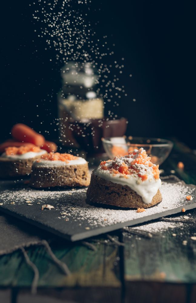 homemade carrot cake with oatmeal