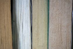 Stack of books with copy space