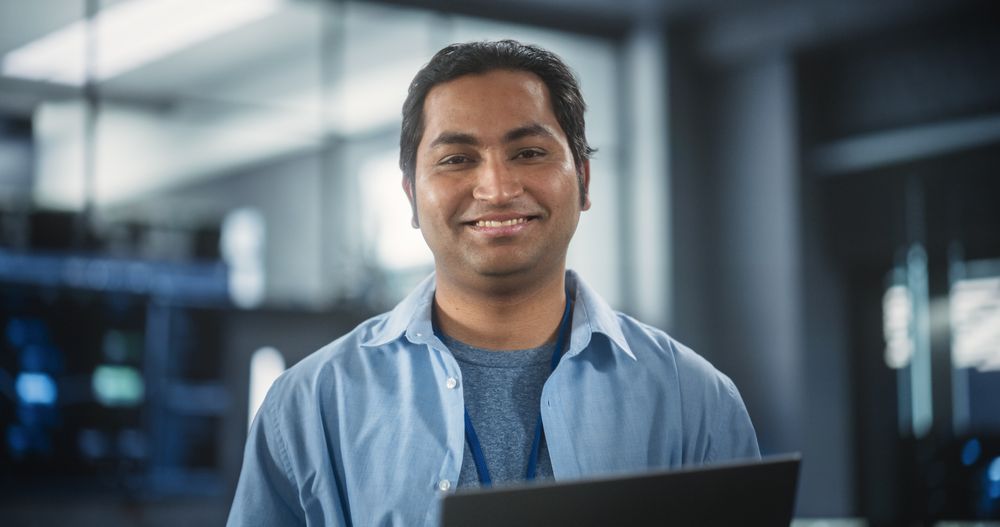 Successful South Asian Businessman and e-Business Entrepreneur in Software Development Agency
