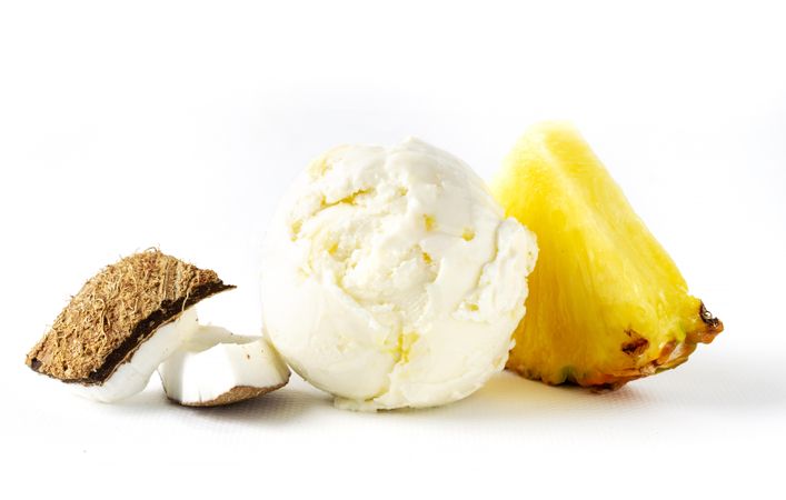 Coconut pineapple ice cream