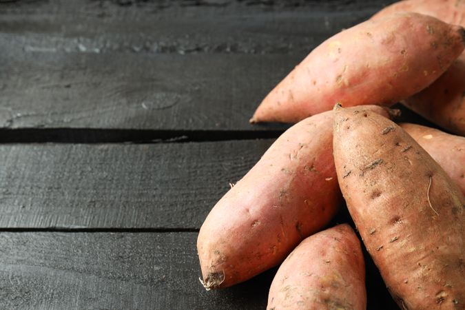 Sweet potato, concept of healthy food, vegetables