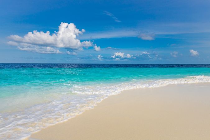 Beautiful beach with clear waters in the Maldives