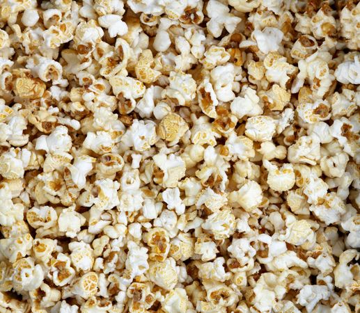Popcorn coated with caramel ready to serve