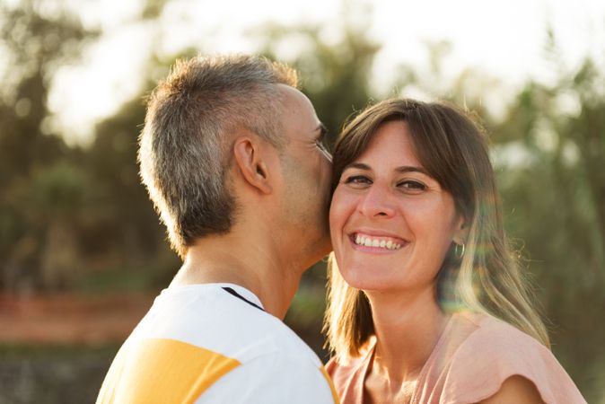 Happy couple looking at each other