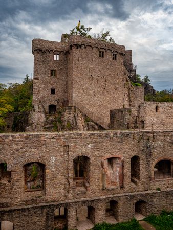 Sunset over Ancient Hohenbaden Castle