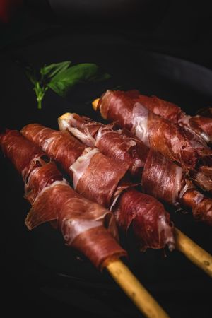 Gressinis with spanish serrano ham