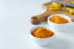 Fragrant seasoning - turmeric, one of the main ingredients in Indian curry