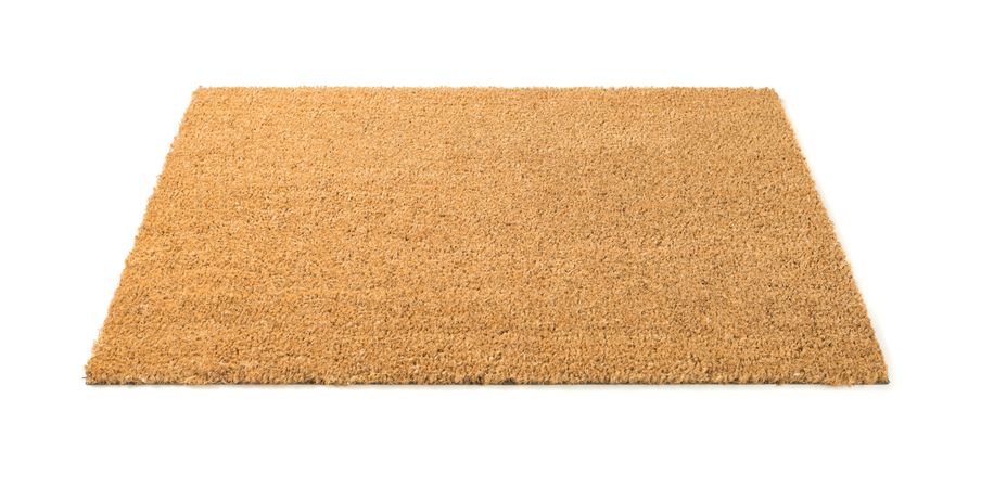 Blank Welcome Mat Isolated on Background