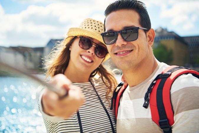 Shot of couple posing for selfie