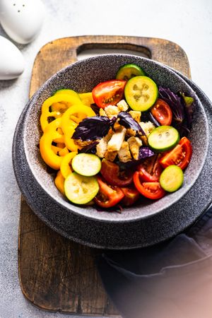 Healthy gourmet vegetarian salad