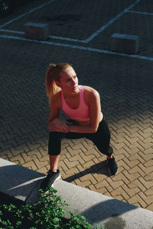 Woman doing some elongation exercises