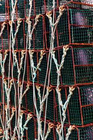 Stack of fishing traps