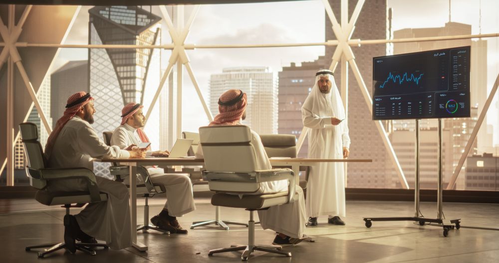 Modern Middle Eastern Business Office Meeting