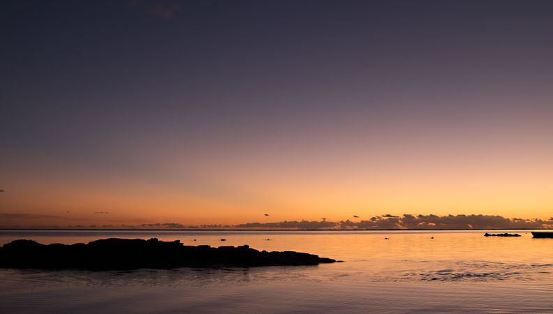 Peach sunrise over the Indian Ocean