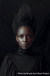 Portrait of Black woman wearing turtleneck shirt bekWA5